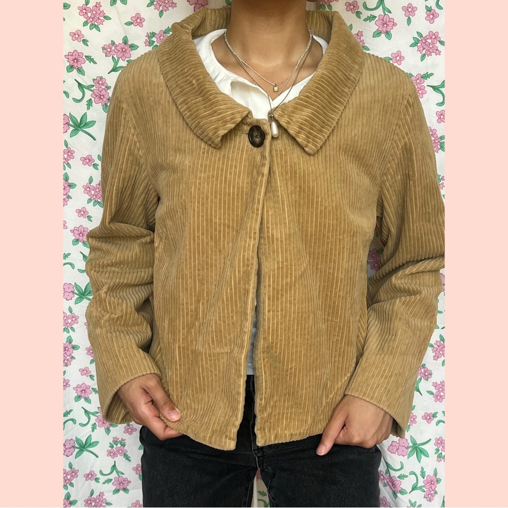 Liz Claiborne Camel Corduroy Blazer